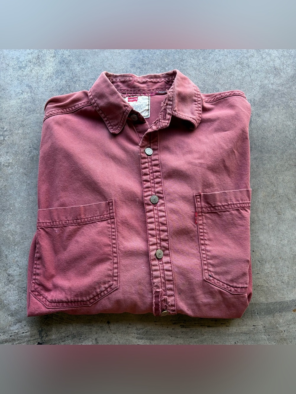 Vintage 90s Levi’s Crazy Faded Distressed Button Up